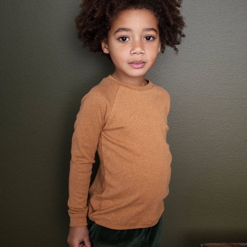 Children's Long-Sleeved Loose Tee in Soft Organic Cotton