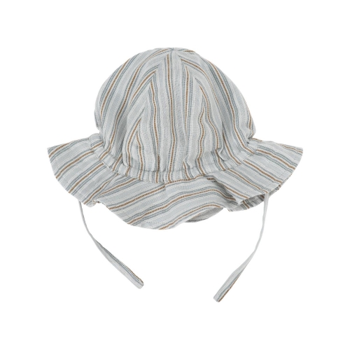 Baby Sun Hat with Straps in Organic Cotton