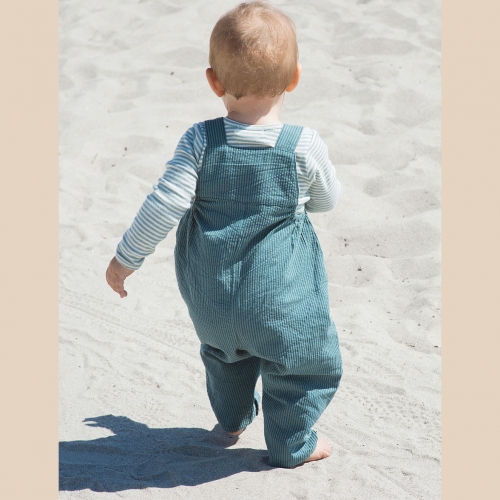 Baby Dungarees in Woven Organic Cotton Baby Dungarees in Woven Organic Cotton