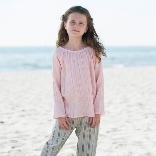 Dobby Blouse in Woven Organic Cotton Dobby Blouse in Woven Organic Cotton