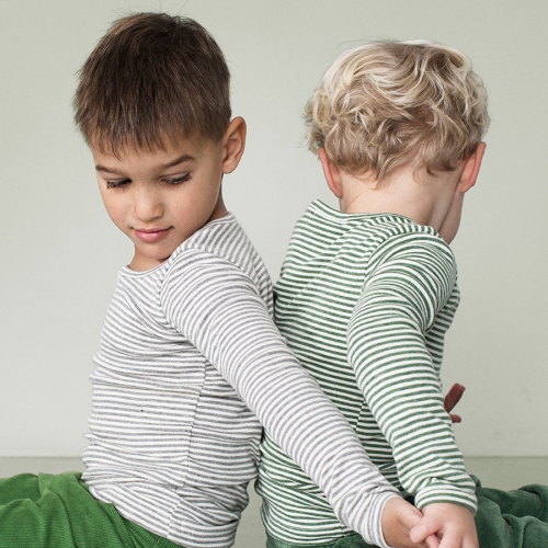 Slim Stripe Long-Sleeve Tee in Organic Cotton Slim Stripe Long-Sleeve Tee in Organic Cotton