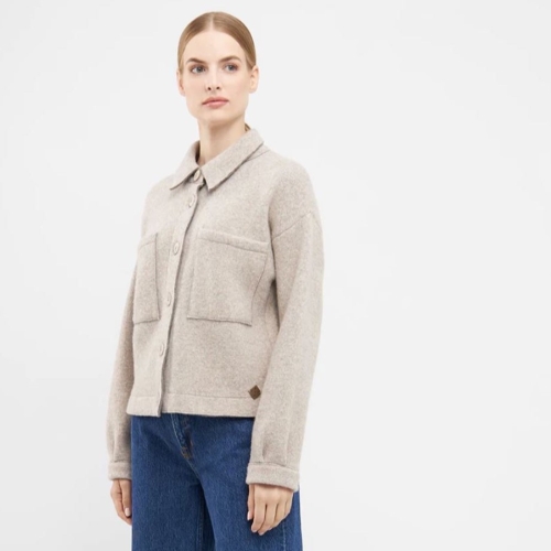 Women's Jacket/Shirt in Superfine Merino Wool