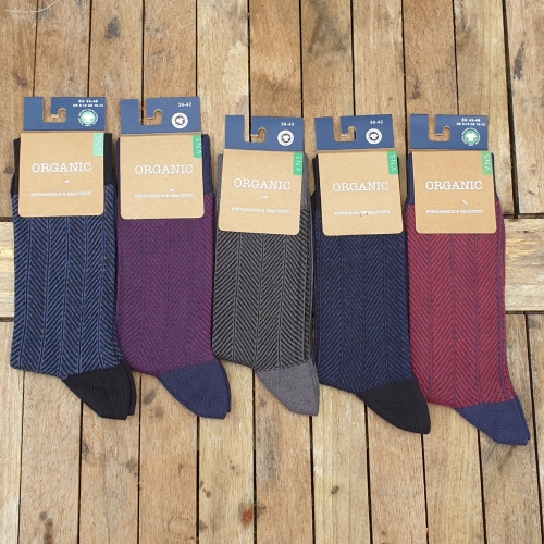 Men's Organic Cotton Herringbone Socks Men's Organic Cotton Herringbone Socks
