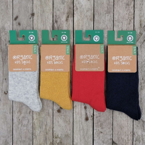 Children's Socks in Organic Wool and Cotton