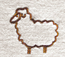 Sheep motif on Engel's Babygrow / Pyjamas in Organic Merino Wool With Feet