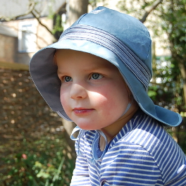 Organic Sun Hat with Ties under the Chin to Stay On