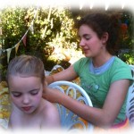 Midsummer celebrations - hair braiding with flowers