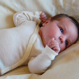 Organic Wool and Silk Baby Bodysuit Organic Wool and Silk Baby Bodysuit